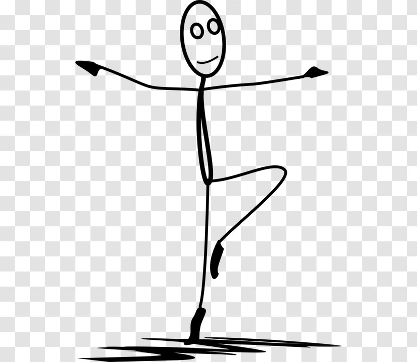 Stick Figure Dance Clip Art - Watercolor - Ballet Transparent PNG