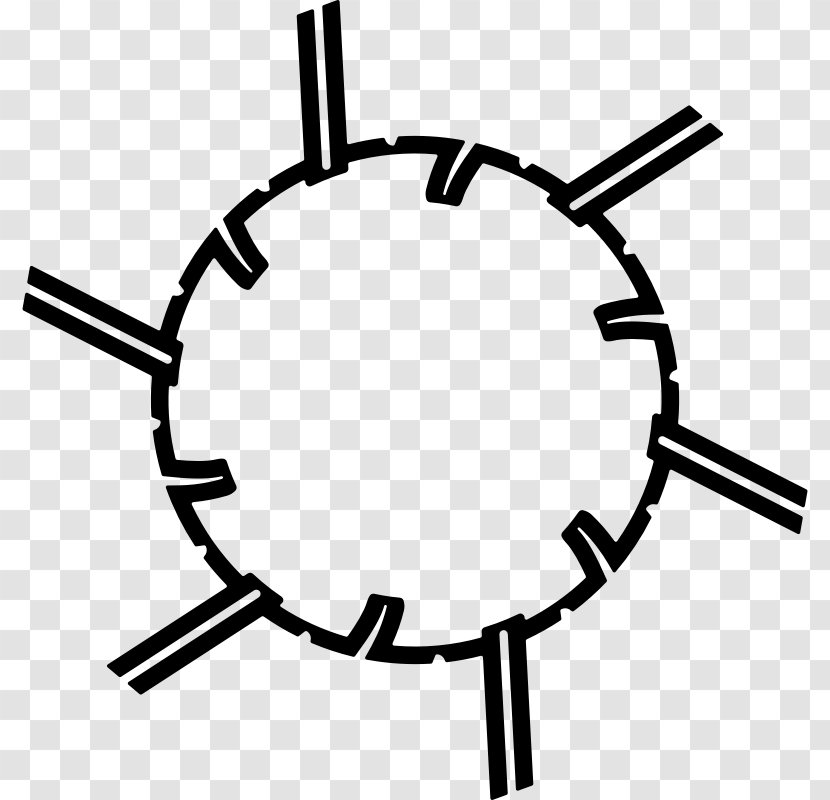 Spiked Circle - Computer - Avoid Spike Wicked Line Clip ArtCircle Of Spikes Transparent PNG