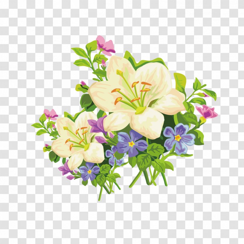 Easter Lily Amaryllis Belladonna Flower Clip Art - Watercolor - Beautiful Trumpet Transparent PNG