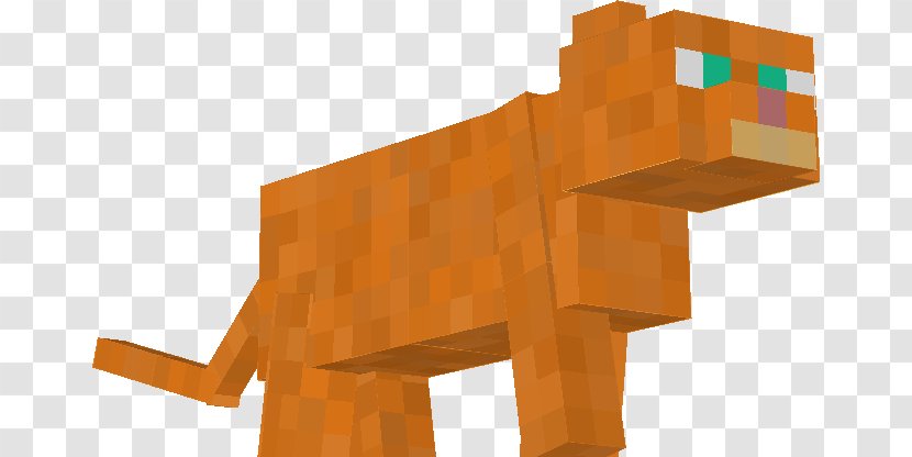 Minecraft Tabby Cat Ocelot Havana Brown Calico - Orange Skin Transparent PNG