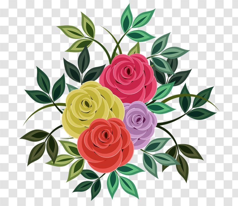 Garden Roses Floral Design Cabbage Rose Cut Flowers Flower Bouquet - TROPICAL Transparent PNG