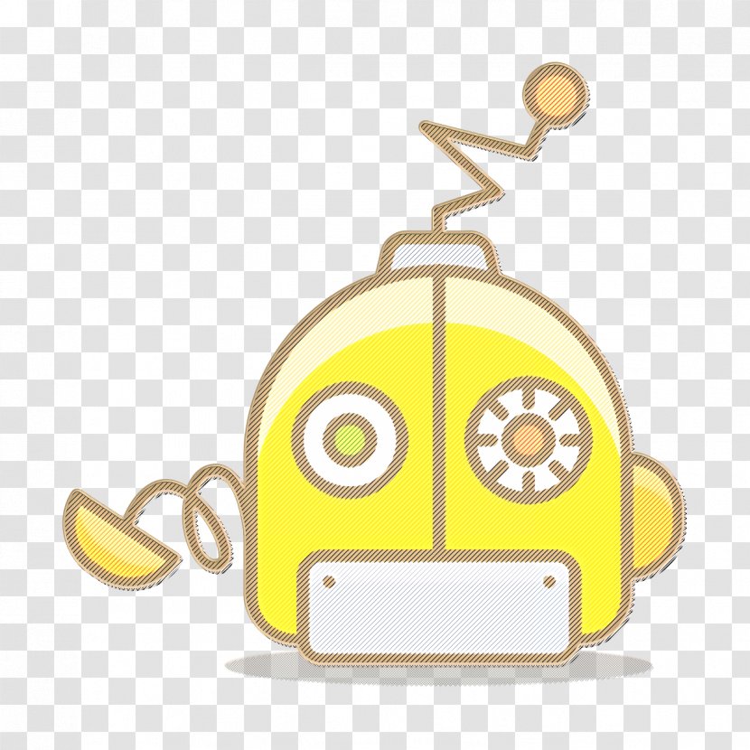 2 Icon Face Robot - Yellow - Alarm Clock Technology Transparent PNG
