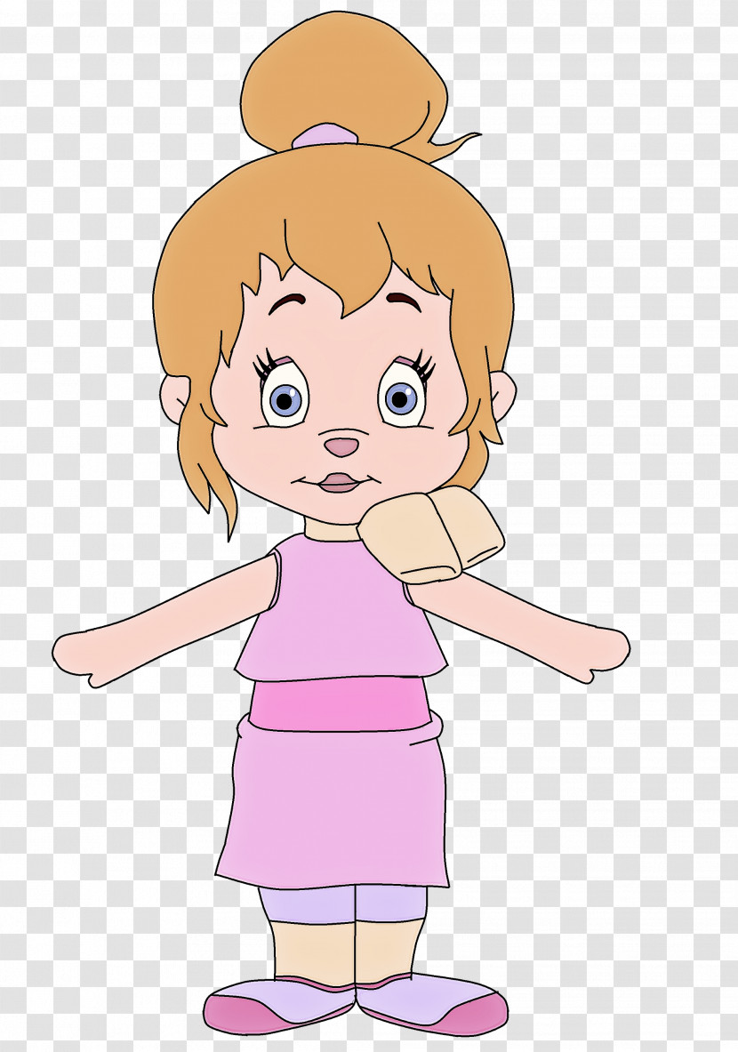 Cartoon Finger Pink Child Cheek Transparent PNG