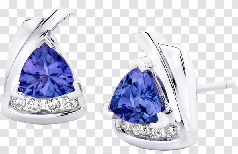 Sapphire Earring Tanzanite Diamond Gemstone - Shopping Spree Transparent PNG