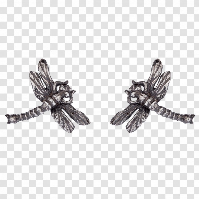 Earring Body Jewellery Silver Clothing Accessories - Dragon Fly Transparent PNG