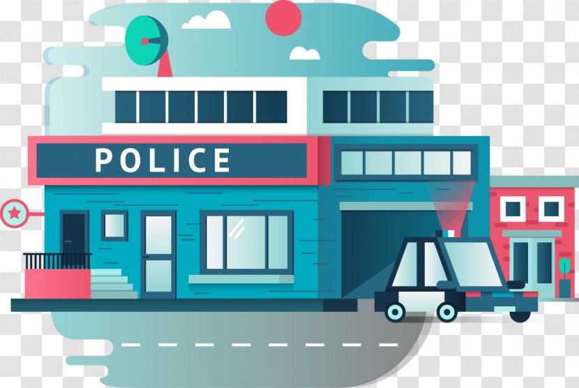 Police Station Officer Building - Shutterstock - Cartoon Pattern Transparent PNG