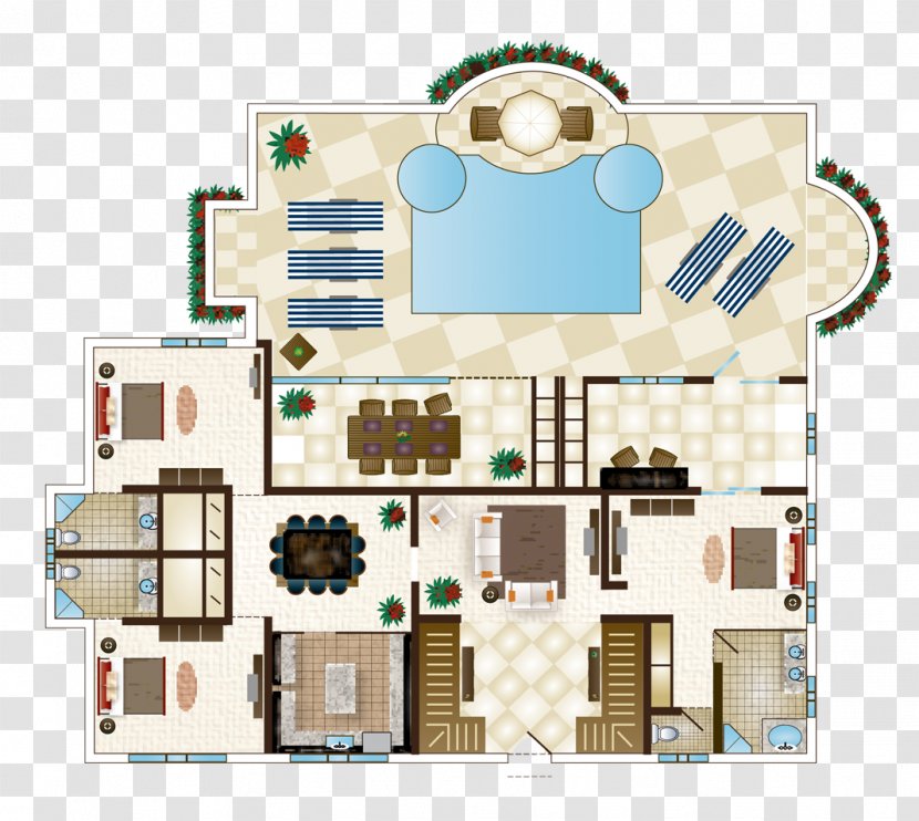 Floor Plan Bedroom Villa House Interior Design Services - Lighting - Decoration Transparent PNG