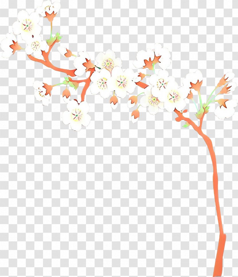 Cherry Blossom Background - Plant Stem - Pedicel Twig Transparent PNG
