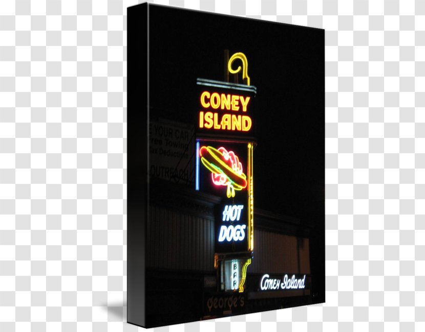 Electronic Signage Display Device Advertising Electronics - Coney Island Hot Dog Transparent PNG