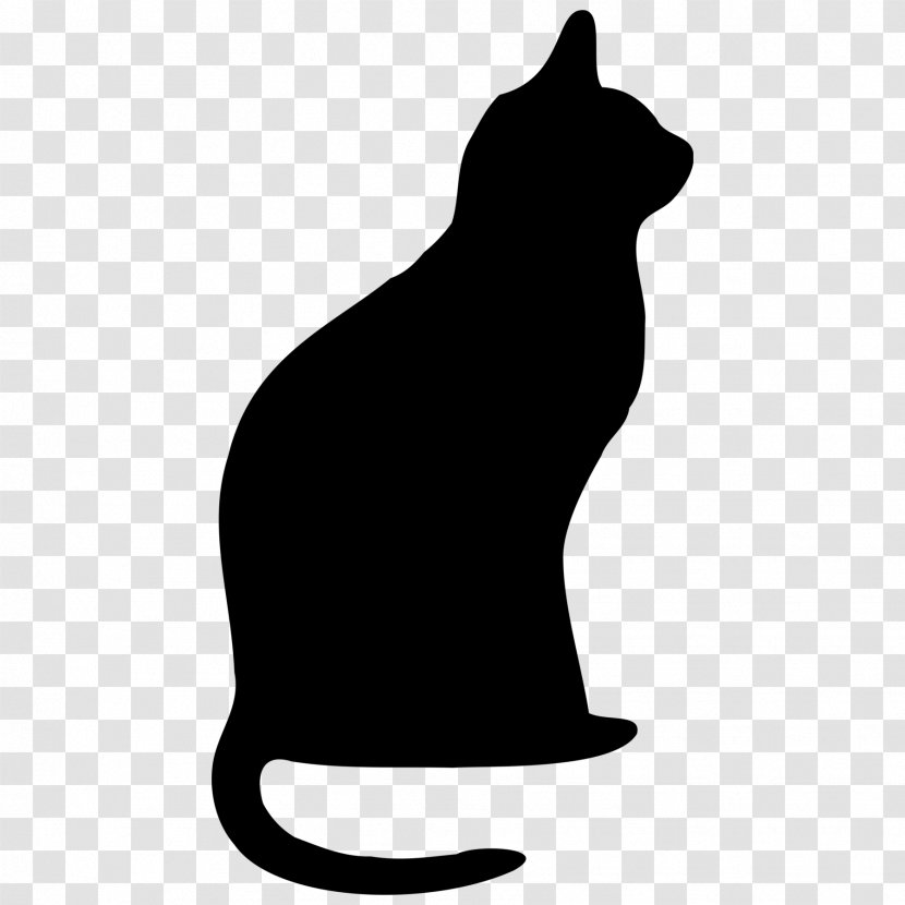 Black Cat Kitten Silhouette Clip Art Transparent PNG