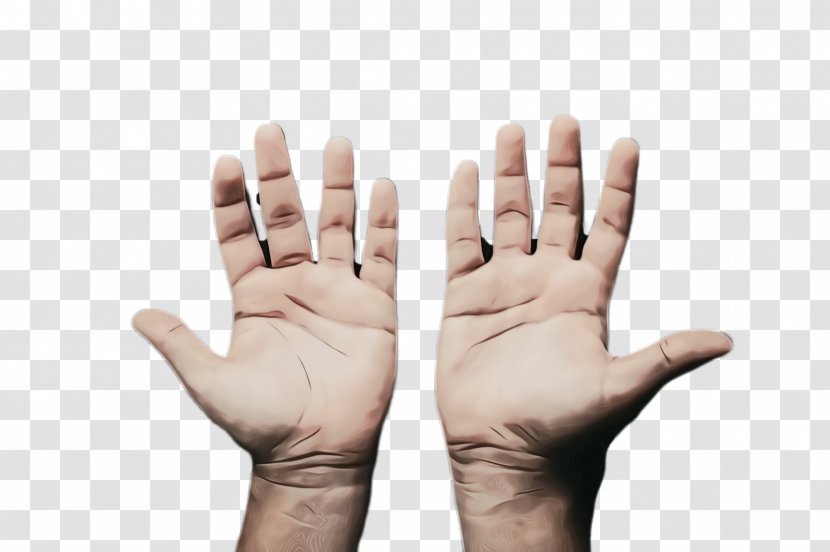 Finger Hand Gesture Thumb Sign Language - Wet Ink Transparent PNG