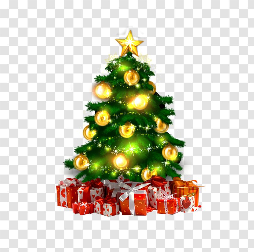 Santa Claus Christmas Tree Gift - New Years Day Transparent PNG