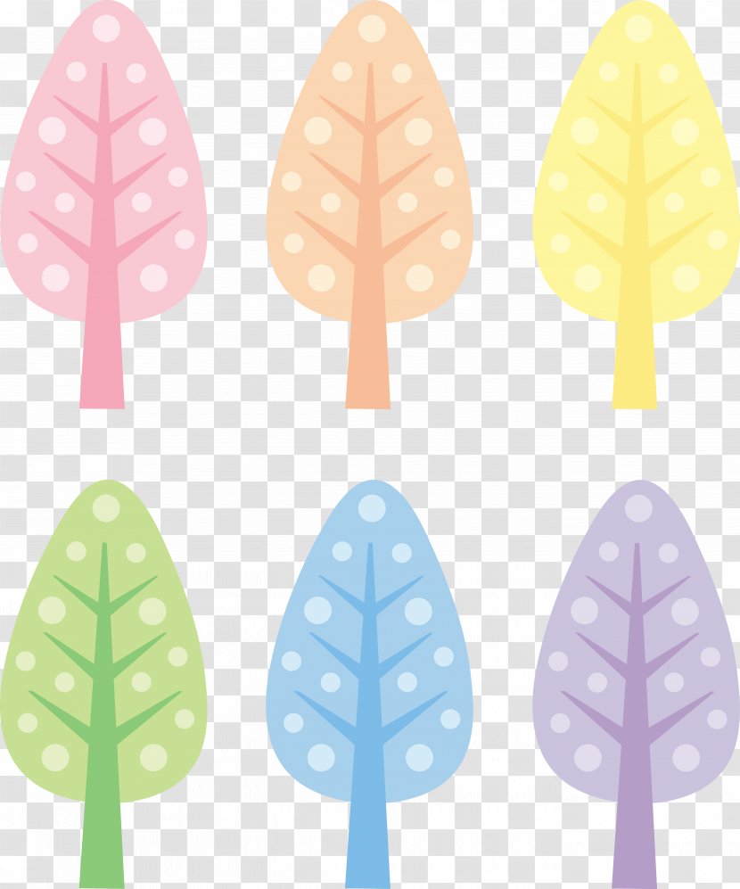 Pastel Color Drawing Clip Art - Painting - Leaves Decorated Transparent PNG