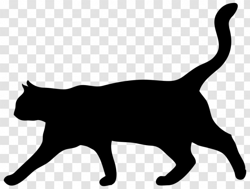 Cat Silhouette Drawing - Tail Transparent PNG