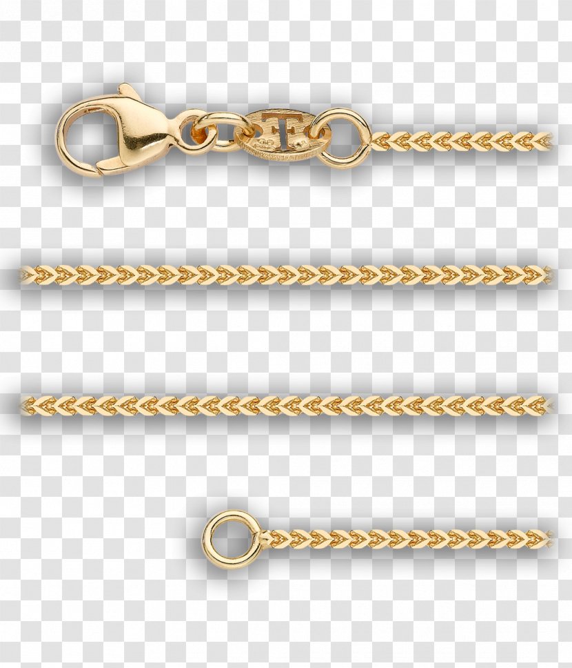 Chain Colored Gold Necklace Charms & Pendants - Golden Transparent PNG