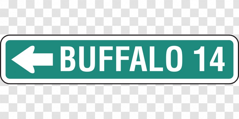 Water Buffalo American Bison - Text - Road Sign Transparent PNG
