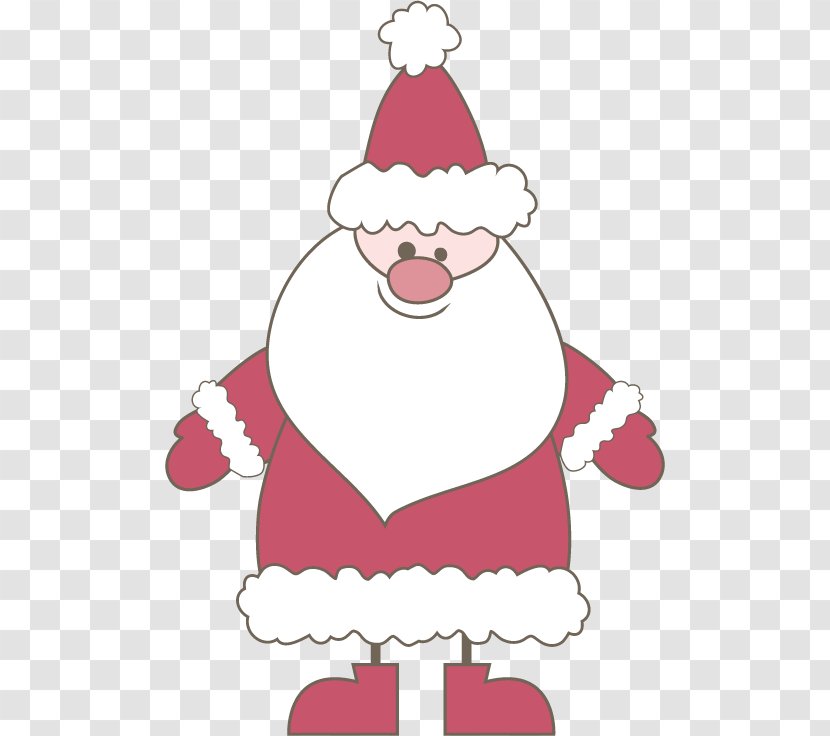 Santa Claus Christmas Ornament Beard - Tree - Cartoon Vector Transparent PNG