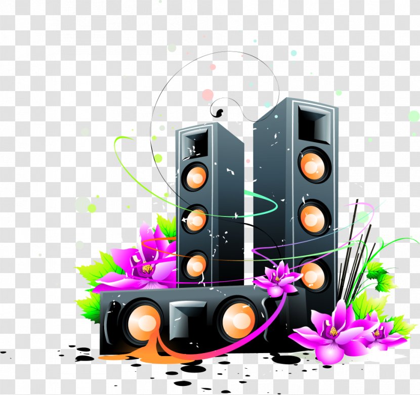 Loudspeaker Computer Graphics Song - Cartoon - Poster Background Transparent PNG