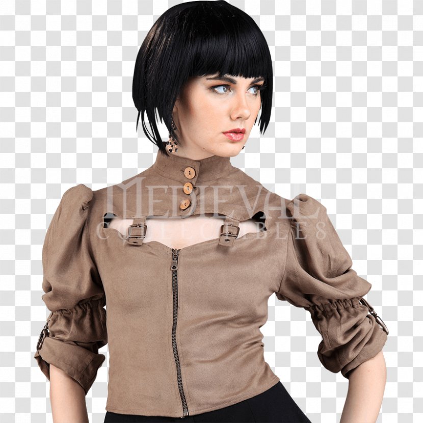 Sleeve Blouse Steampunk Shirt Clothing - Brown Hair - Moire Transparent PNG
