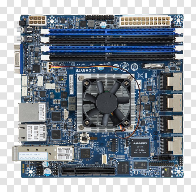 Intel Atom Central Processing Unit Mini-ITX Motherboard - Small Form Factor Transparent PNG