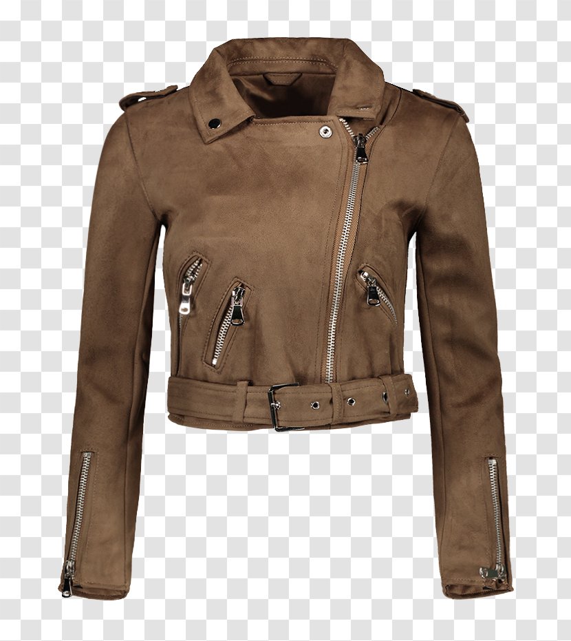 Jacket Suede Coat Zipper Sleeve - Lapel - Clothes Transparent PNG