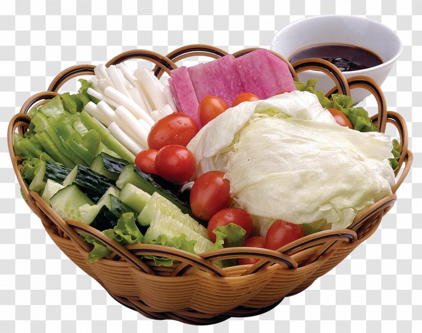 Vegetarian Cuisine Vegetable Food Fruit - Recipe - A Basket Of Vegetables Transparent PNG