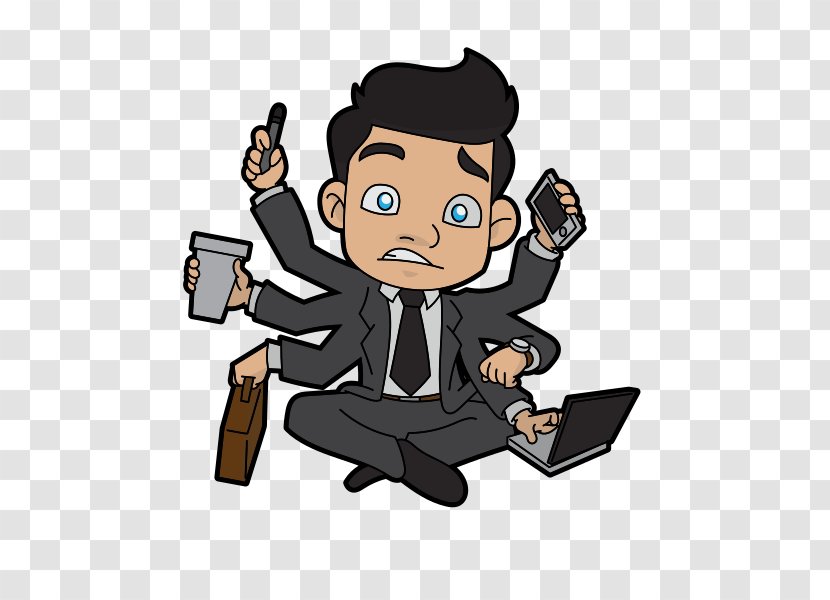 Smartphone Cartoon - Whitecollar Worker - Employment Thumb Transparent PNG