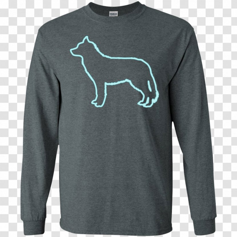 Long-sleeved T-shirt Hoodie - Unisex - Husky Dog Transparent PNG