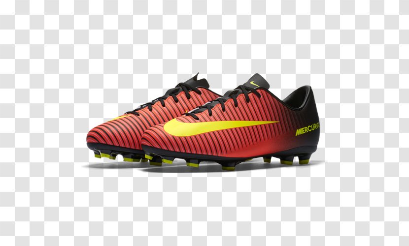 Nike Mercurial Vapor Football Boot Tiempo Orange - Soccer Cleat Transparent PNG