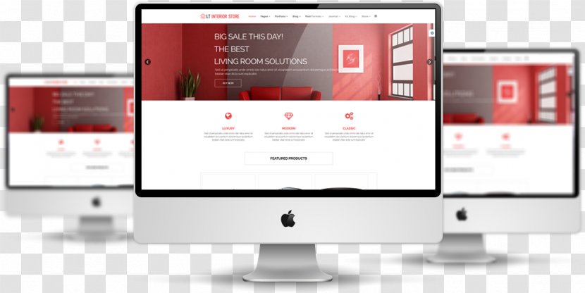 Responsive Web Design Template Joomla Theme - Technology - Interior Poster Frame Mockup Transparent PNG