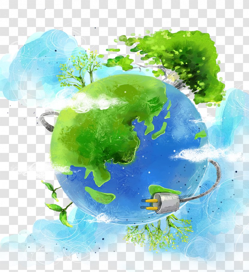 Environmental Protection Poster Illustration - Creative Earth Transparent PNG