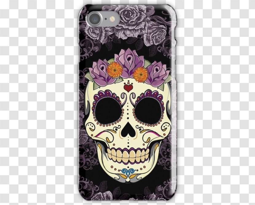 La Calavera Catrina Mexican Cuisine Day Of The Dead Skull - Mobile Phone Accessories Transparent PNG