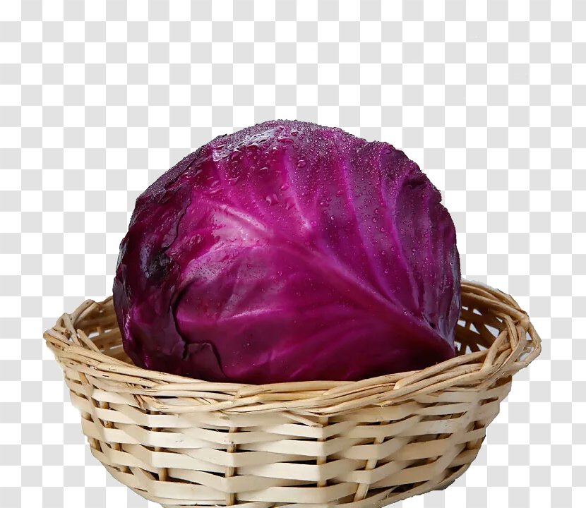 Red Cabbage Organic Food Brussels Sprout - Box Of Purple Transparent PNG