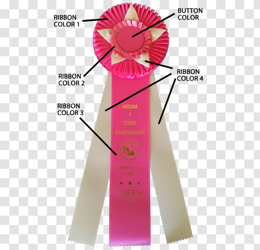 Award Rosette Pink M Transparent PNG