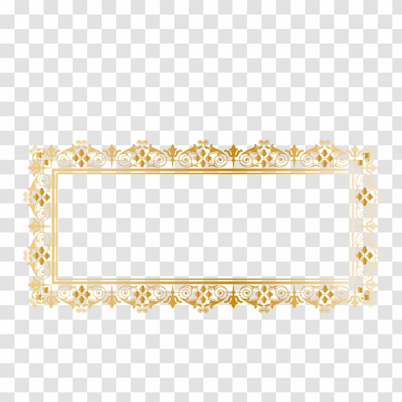 Phnom Penh Euclidean Vector - Pattern Gold Rim Frame Transparent PNG