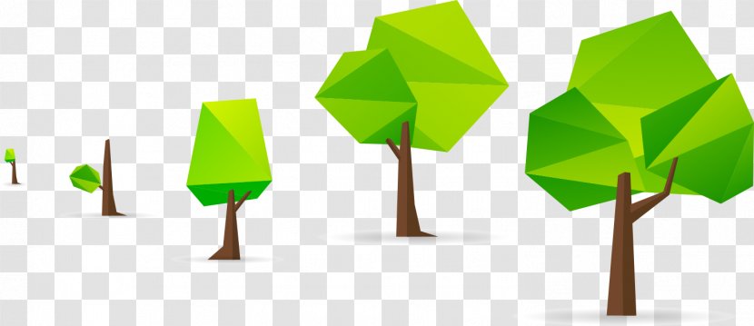 Tree Low Poly Clip Art - Green - Child Taekwondo Poster Material Transparent PNG