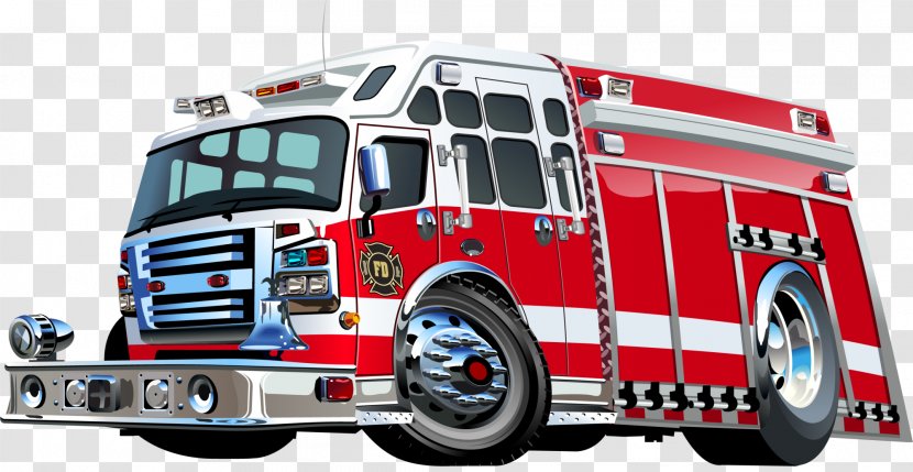 Fire Engine Photography Clip Art - Red Simplified Transparent PNG