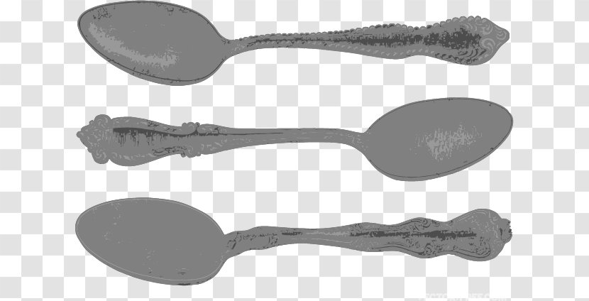 Spoon Silver Ladle - Vector Transparent PNG