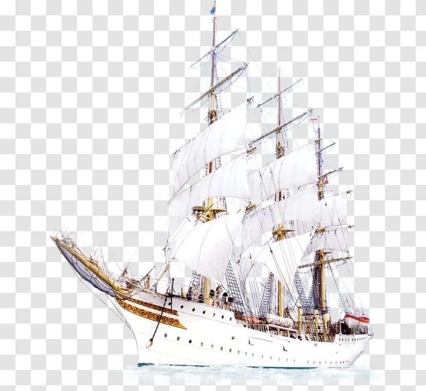 Barque Ship Of The Line Sailing Boat - Windjammer Transparent PNG