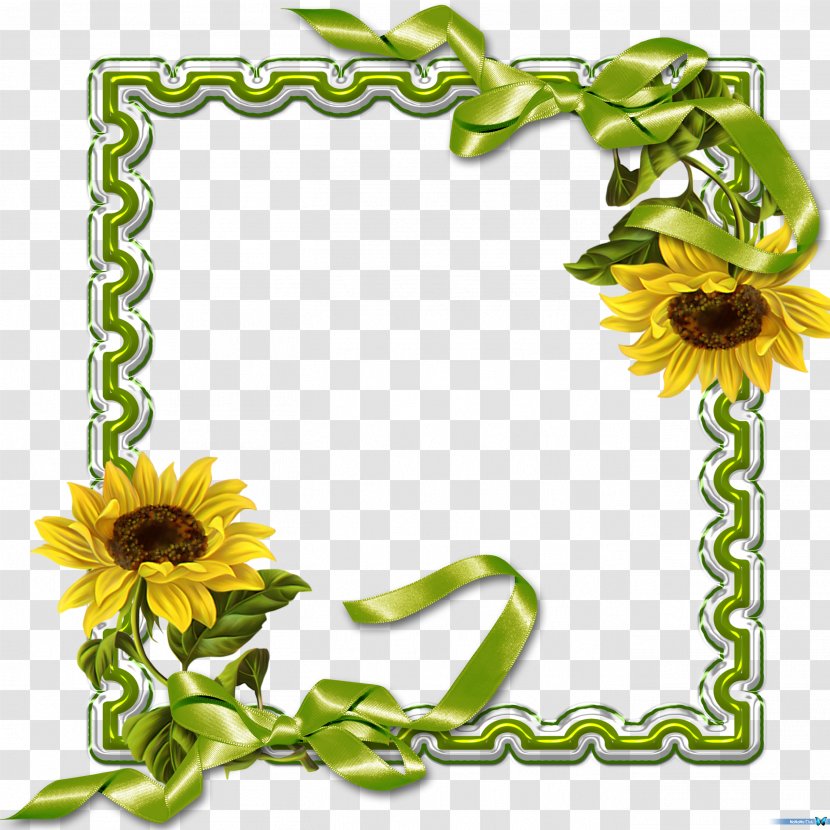 Paper Picture Frames Clip Art - Floral Design - Green Frame Transparent PNG