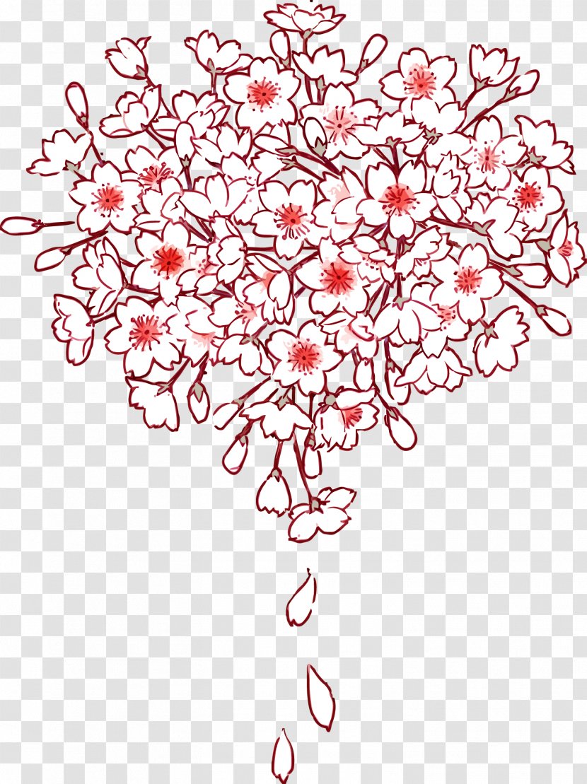 DeviantArt Flower - Vector Cherry Blossoms Transparent PNG