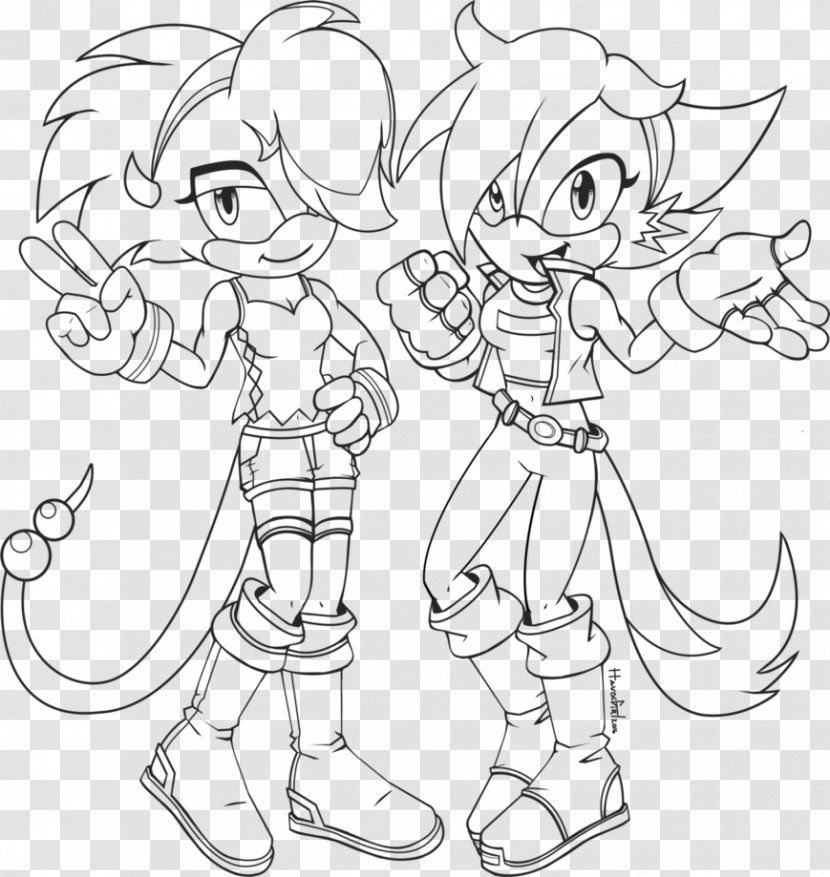 Sonic The Hedgehog Line Art Character Transparent PNG