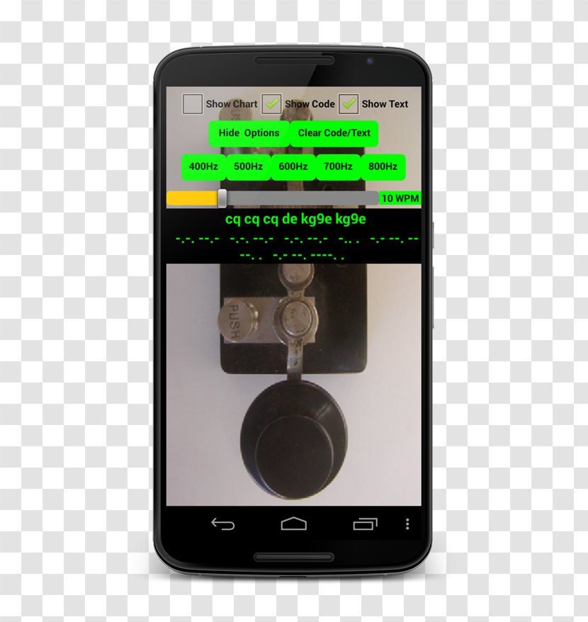 Smartphone Telegraph Key Continuous Wave Morse Code Mobile Phones - Electronic Oscillators Transparent PNG