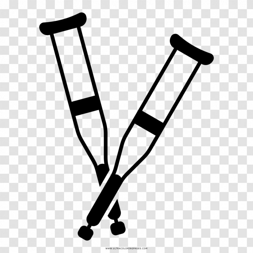 Huron Valley Rehab Crutch Drawing Coloring Book Clip Art - Einfach Und Frei Transparent PNG