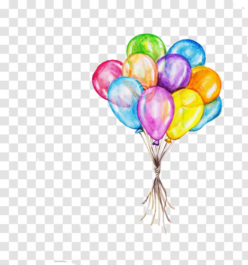 Birthday Cake Party Drawing Cinco De Mayo - Balloons Transparent PNG