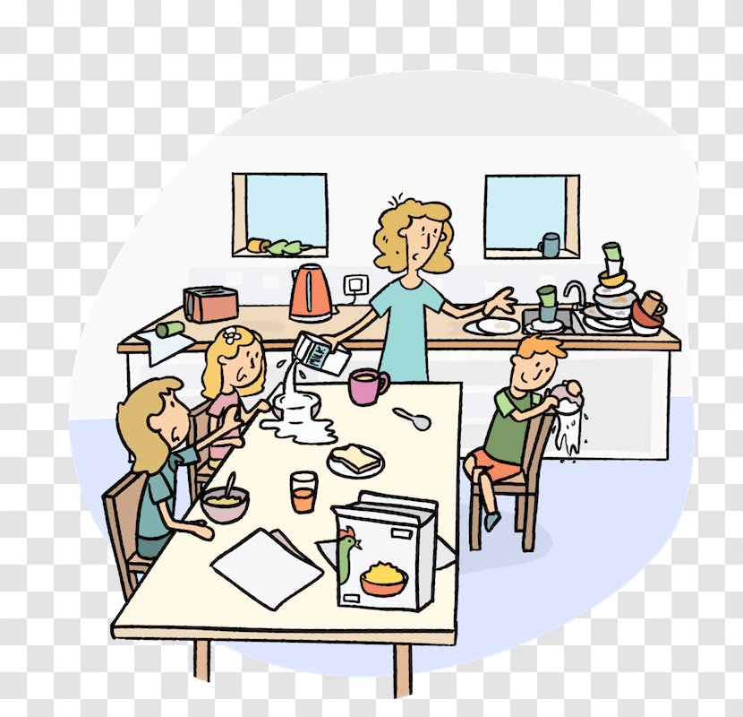 Table Cartoon - Room - Interior Design Team Transparent PNG