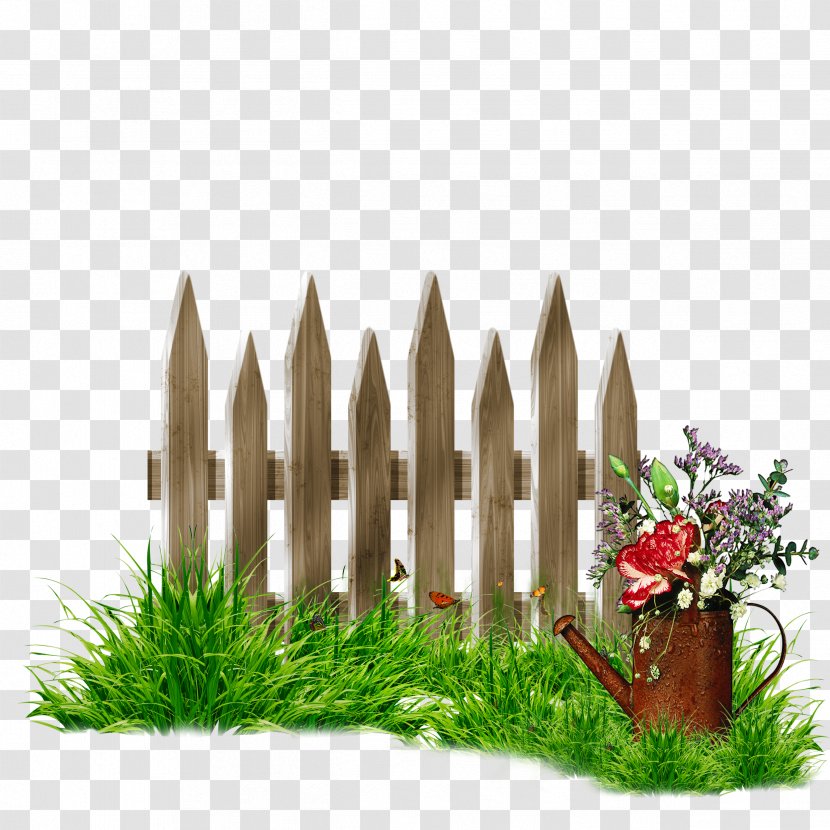 Fence Garden Lawn Clip Art Transparent PNG