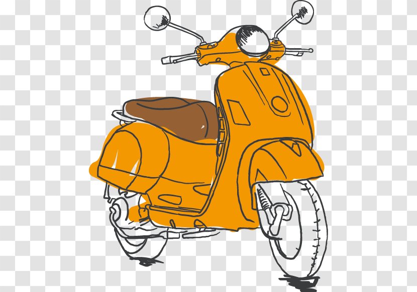 Cartoon Illustration - Art - Motorcycle Transparent PNG