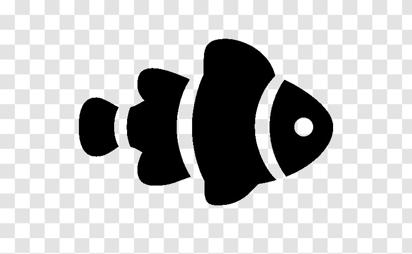 Clownfish - Logo - Black And White Fish Transparent PNG