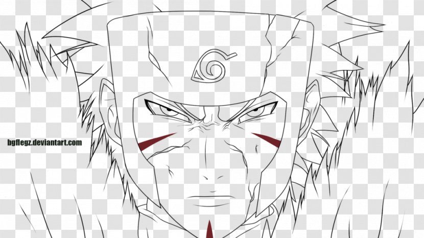 Line Art Tobirama Senju Clan Sketch - Cartoon - Naruto Transparent PNG